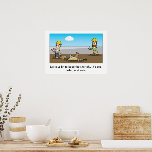 Algemene gezondheids- en veiligheidsdrempel 002 poster (Keuken)