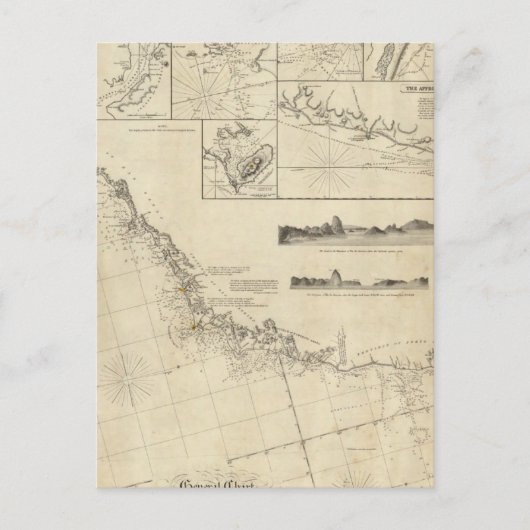 Algemene grafiek van de kusten van Brazilië Briefkaart (Voorkant)