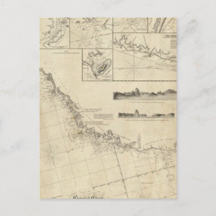 Algemene grafiek van de kusten van Brazilië Briefkaart