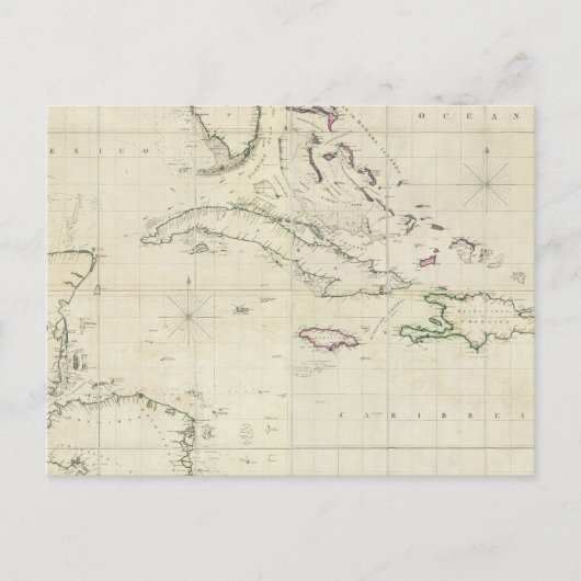 Algemene Grafiek van de West Indies Briefkaart (Voorkant)