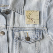 Algemene historische kaart vierkante button 5,1 cm (In situ)