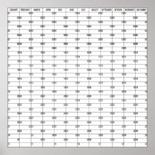 algemene jaarplanner poster