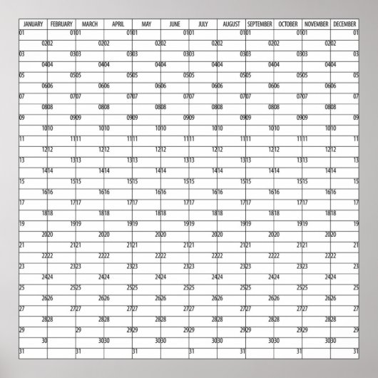 algemene jaarplanner poster (Voorkant)