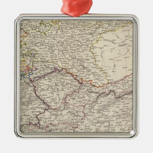 Algemene kaart Duitsland Metalen Ornament (Voorkant)