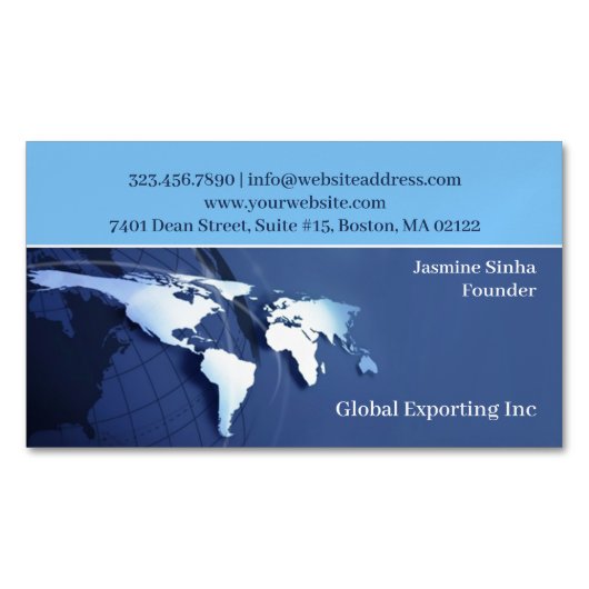 Algemene kaart magnetisch visitekaartje (Voorkant)