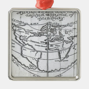 Algemene kaart metalen ornament