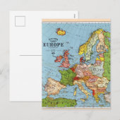 Algemene kaart van de  Europa 20e eeuw (Voorkant / Achterkant)