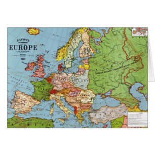 Algemene kaart van de Europa 20e eeuw