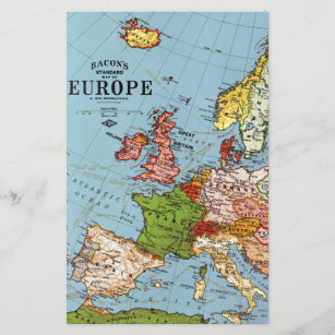 Algemene kaart van de  Europa 20e eeuw