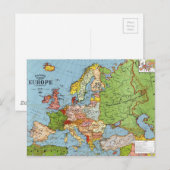 Algemene kaart van de  Europa 20e eeuw (Voorkant / Achterkant)