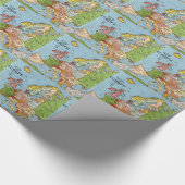 Algemene kaart van de  Europa 20e eeuw Cadeaupapier (Hoek)