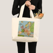 Algemene kaart van de  Europa 20e eeuw Grote Tote Bag (Voorkant (product))