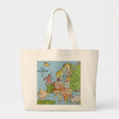 Algemene kaart van de  Europa 20e eeuw Grote Tote Bag (Voorkant)