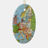 Algemene kaart van de  Europa 20e eeuw Keramisch Ornament (Rechts)