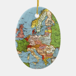 Algemene kaart van de Europa 20e eeuw Keramisch Ornament