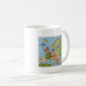 Algemene kaart van de  Europa 20e eeuw Koffiemok (Voorkant rechts)