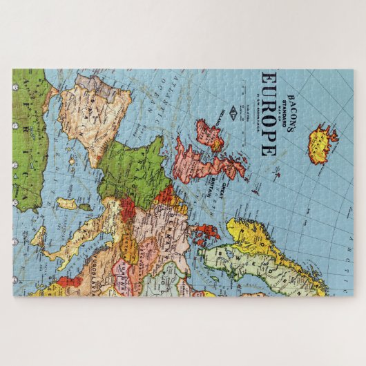 Algemene kaart van de  Europa 20e eeuw Legpuzzel (Horizontaal)