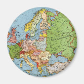 Algemene kaart van de  Europa 20e eeuw Magneet (Voorkant)