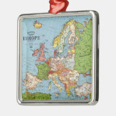 Algemene kaart van de  Europa 20e eeuw Metalen Ornament (Links)