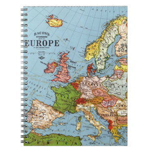 Algemene kaart van de  Europa 20e eeuw Notitieboek