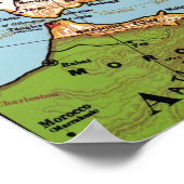 Algemene kaart van de  Europa 20e eeuw Poster (Hoek)