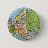 Algemene kaart van de  Europa 20e eeuw Ronde Button 5,7 Cm (Voorkant)