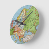 Algemene kaart van de  Europa 20e eeuw Ronde Klok (Hoek)