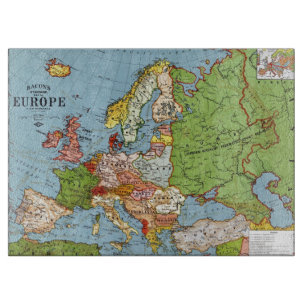Algemene kaart van de Europa 20e eeuw Snijplank