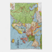 Algemene kaart van de  Europa 20e eeuw Theedoek (Verticaal)