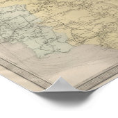 Algemene kaart van de Europese Spoorwegen Poster (Hoek)