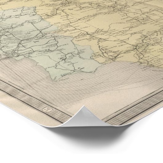 Algemene kaart van de Europese Spoorwegen Poster (Hoek)