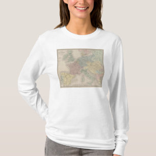Algemene kaart van de Europese Spoorwegen T-shirt
