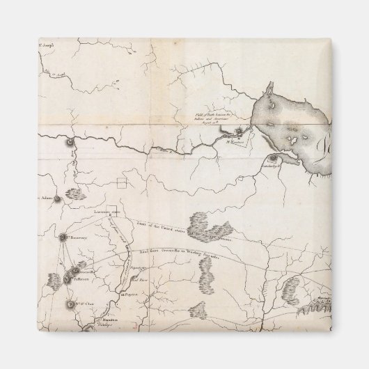 Algemene kaart van de loop van de Ohio Magneet (Voorkant)