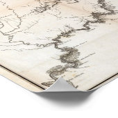 Algemene kaart van de loop van de Ohio Poster (Hoek)