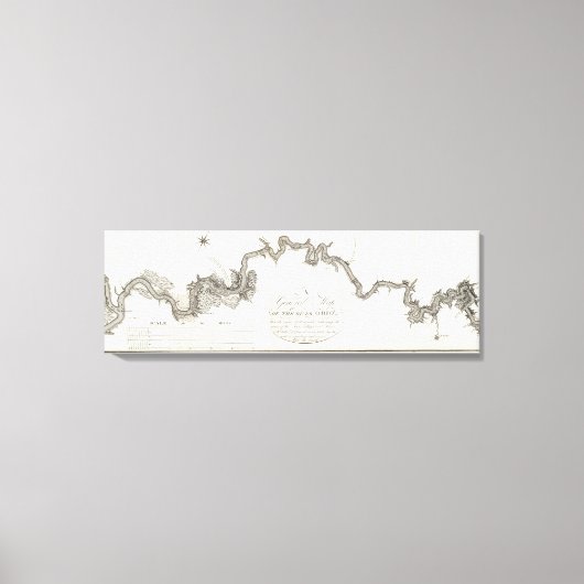 Algemene kaart van de Ohio Canvas Afdruk (Voorkant)