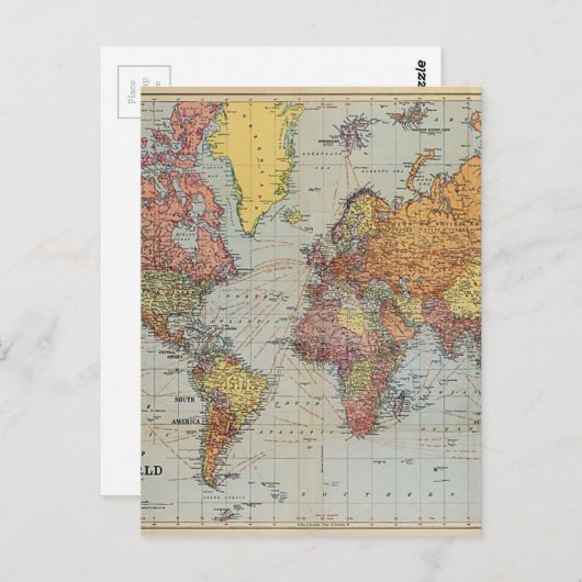  algemene kaart van de wereld (Voorkant / Achterkant)