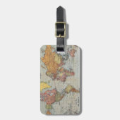  algemene kaart van de wereld bagagelabel (Voorkant verticaal)