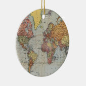  algemene kaart van de wereld keramisch ornament (Rechts)