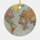  algemene kaart van de wereld keramisch ornament (Voorkant)