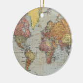  algemene kaart van de wereld keramisch ornament (Links)