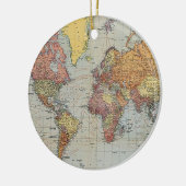  algemene kaart van de wereld keramisch ornament