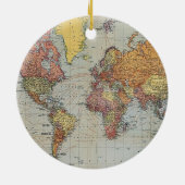  algemene kaart van de wereld keramisch ornament (Achterkant)