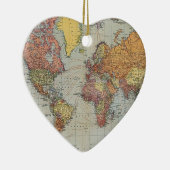 algemene kaart van de wereld keramisch ornament (Rechts)