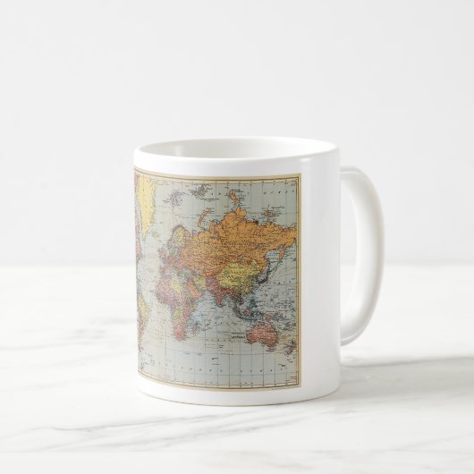 algemene kaart van de wereld koffiemok (Voorkant rechts)