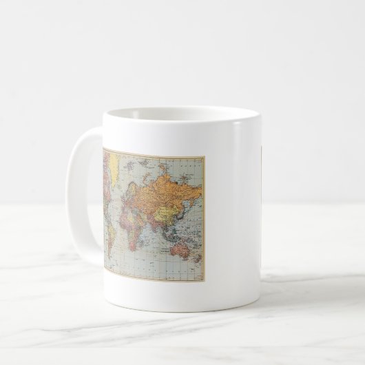 algemene kaart van de wereld koffiemok (Voorkant links)