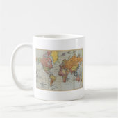 algemene kaart van de wereld koffiemok (Links)