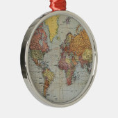  algemene kaart van de wereld metalen ornament (Rechts)
