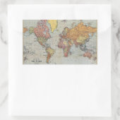 algemene kaart van de wereld rechthoekige sticker (Tas)