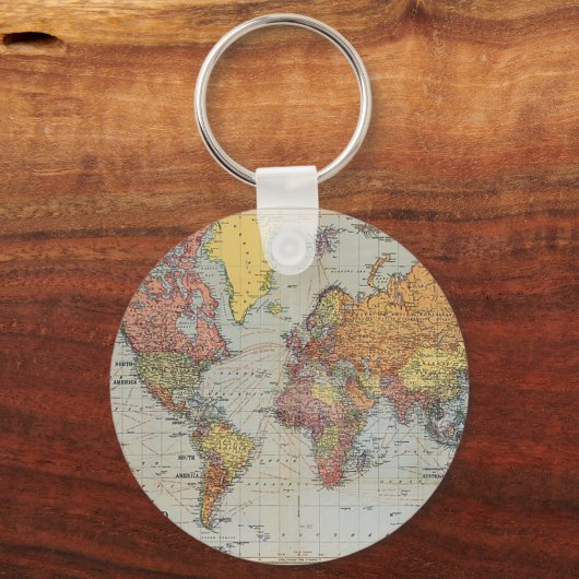 algemene kaart van de wereld sleutelhanger (Voorkant)