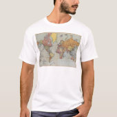  algemene kaart van de wereld t-shirt